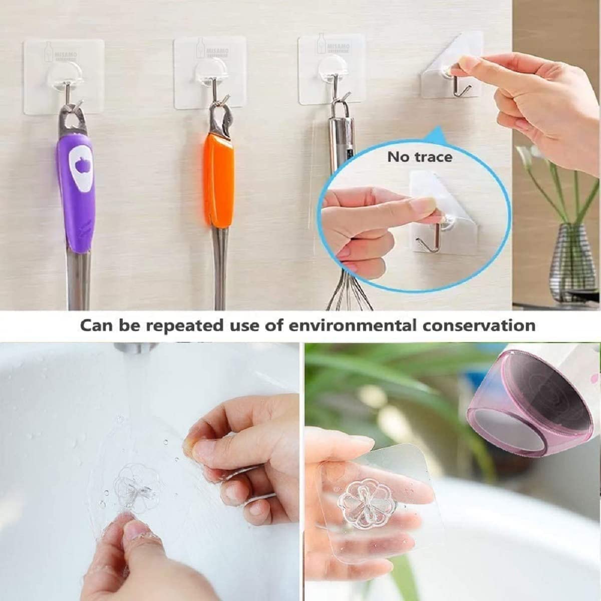 ANTIL'S 4-in-1 Soft Silicone Bath Brush Set | Long Handle Back Scrubber + Body Scrubber + Scalp Massager + Face Massager | Super Exfoliating & Lathering Shower Brush | BPA-Free | For Men & Women | With Free 3 Hook
